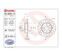 BREMBO 2x Disco Freni Anteriore Ø240 MM Pieno Forati per Opel Corsa C F08 F68