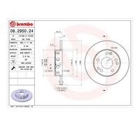 BREMBO 2x Disco Freni Anteriore 262 Pieno per Mercedes-Benz 190 W201 08.2950.24
