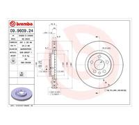 BREMBO 2x Disco Freni Anteriore 281 Ventilazione Interna per Citroën Jumpy U6U