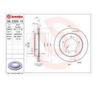 BREMBO 2x Disco Freni Anteriore 287 Ventilazione Interna per Suzuki Jimny FJ
