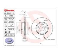 BREMBO 2x Disco Freni Anteriore Ø295 MM Ventilazione Interna per Mercedes-Benz