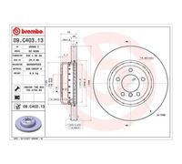 BREMBO 2x Disco Freni Anteriore Ø338 MM Ventilazione Interna per BMW 1er Coupé