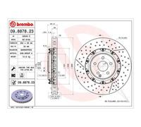 BREMBO 2x Disco Freni Anteriore Ø380 MM Rivestito per Mercedes-Benz R230 55