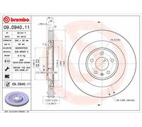 BREMBO 09.D940.11 Disco freno