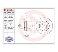 BREMBO 2X Disco Freno Anteriore 238 Completo Per Renault Twingo I C06 Super 5