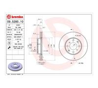 BREMBO 2X Disco Freno Anteriore Ø240 Mm Ventilato Per Honda Civic VI Hatchback