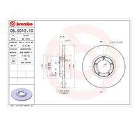 BREMBO 2X Disco Freno Anteriore 254 Voll Per Ford Transit Kasten T__ T_ _