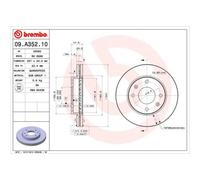 BREMBO 2X Disco Freno Anteriore 257 Ventilato Per KIA Magentis GD MS