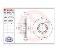 COPPIA DISCHI FRENO ANT BREMBO NISSAN CABSTAR E 75.28 55KW 98>06 09B49710