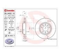 BREMBO 09.A422.10 Disco freno