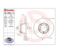 BREMBO 2X Disco Freno Anteriore 281 Completo Per VW LT 40-55 I 08.2982.10