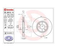 BREMBO 2X Disco Freno Anteriore 283 Ventilato Per Peugeot 406 8B 8E/F