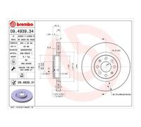 BREMBO 2X Disco Freno Anteriore 284 Ventilato Per Opel Corsa E X15 S07