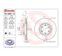 COPPIA DISCHI FRENO ANTERIORI BREMBO NISSAN CABSTAR 2.5 dCi KW:96 dal 06>11 0...