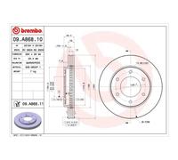 BREMBO 2X Disco Freno Anteriore 294 Ventilato Per Mitsubishi L 09.A868.10