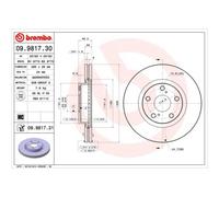 BREMBO 2X Disco Freno Anteriore 295 Ventilato Per Toyota Avensis 09.9817.31