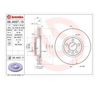 BREMBO 2X Disco Freno Anteriore 300 Ventilato Per Ford S-Max WA6 Galaxy