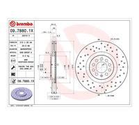 BREMBO 2X Disco Freno Anteriore 312 Forato/Interno Per Audi TT 8N3 8N9