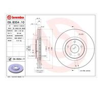 BREMBO 2X Disco Freno Anteriore Ø320 Mm Per Renault Koleos I HY_ 2.0 Dci 4X4 2.5