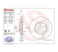 BREMBO 2X Disco Freno Anteriore Ø320 Mm Ventilato Per Mitsubishi Lancer VII