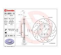BREMBO 2X Disco Freno Anteriore 325 Forato/Interno Per BMW 3 Serie Cabriolet