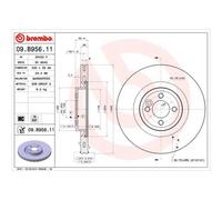 BREMBO 2X Disco Freno Anteriore 330 Ventilato Per MINI Mini R56 09.B956.11