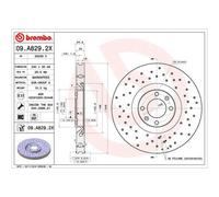 BREMBO 2X Disco Freno Anteriore Ø340 Mm Forato/Interno Per Citroën DS5 DS4 DS