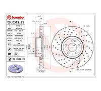 Disco freno BREMBO 09D52923 anteriore, ventilato, altamente carbonizzato, 1 Pezzo