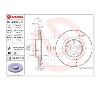 BREMBO 2x Disco Freno Anteriore Ø345 Mm Ventilato Per Audi A6 Allroad 4GH 4GJ