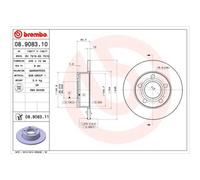COPPIA DISCHI FRENO POST BREMBO AUDI A6 S6 At 1.8 T 110KW 97>05 08908311