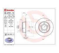 BREMBO 2X Disco Freno Posteriore 255 Completo Per Audi A6 Avant 4B C5 4B5