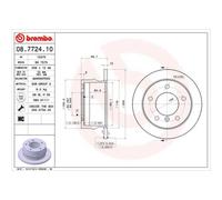 BREMBO 2X Disco Freno Posteriore 258 Completo Per Mercedes-Benz Sprinter 3-T