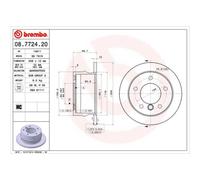 BREMBO 2x Disco Freno Posteriore 258 Pieno per Mercedes-Benz Sprinter 3-T