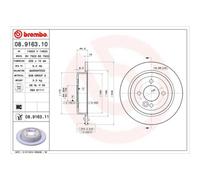 BREMBO 2X Disco Freno Posteriore 259 Completo Per MINI Mini R50 R53 R56 R52