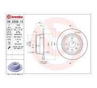 BREMBO 2x Disco Freno Posteriore 260 Pieno per Opel Vectra A 86 _87_ Astra F