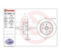 BREMBO 2x Disco Freno Posteriore 261 Pieno per Opel Chris Un 85 _Vectra 86_