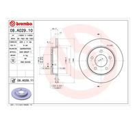 BREMBO 08.A029.10 Disco freno