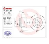 BREMBO 2X Disco Freno Posteriore 265 Completo Per Renault Laguna I B56_ 556_