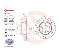 BREMBO 2X Disco Freno Posteriore Ø280Mm Completo Per BMW 1 Serie E81 E87