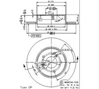 BREMBO 2x Disco Freno Posteriore Ø290 MM per Mercedes-Benz W203 W202 Dv