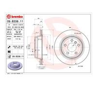 BREMBO 2X Disco Freno Posteriore 300 Ventilato Per BMW 3 Serie Touring F31 4