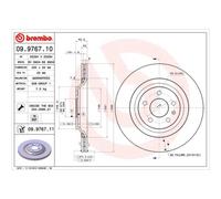 BREMBO 2X Disco Freno Posteriore 330 Ventilato Per Audi A6 Allroad 4FH