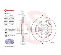 Disco freno BREMBO 09C13711 posteriore, ventilato, altamente carbonizzato, 1 Pezzo