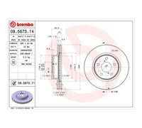 BREMBO 2x Disco Frontale Ø260mm Ventilato per Subaru Legacy III Station Scritta