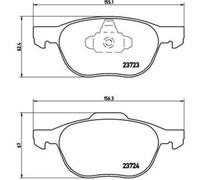 BREMBO Cuscinetto Freno A Disco Anteriore Per Ford Ecosport Focus II 1.6