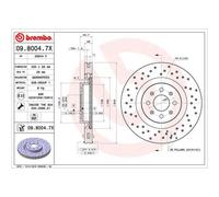 Disco freno BREMBO XTRA LINE BREMBO 09.8004.7X, 1 Pezzo