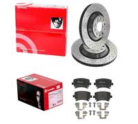 BREMBO Dischi Freno + Pastiglie Posteriore Adatto A per VW Golf 5 6 R 3,2 Audi