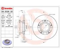 BREMBO Dischi Freno Ventilato 308 Ø Adatto A per Ford Transit Scatola