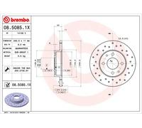 Disco freno BREMBO XTRA LINE BREMBO 08.5085.1X, 1 Pezzo