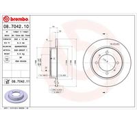 Disco freno BREMBO 8704211 posteriore, pieno, 1 Pezzo